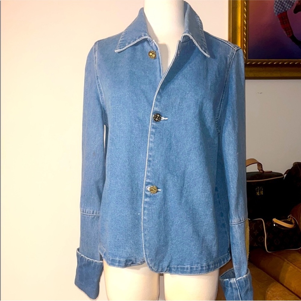Loewe Denim and Leather Jacket